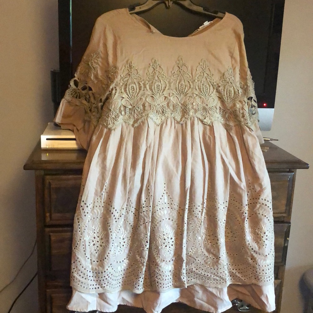 Brown lace dress